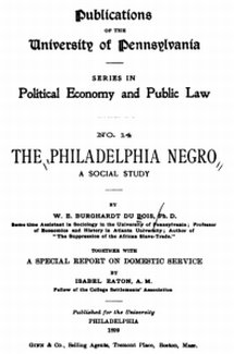 Title page: The Philadelphia Negro